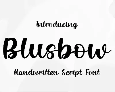 Blusbow font