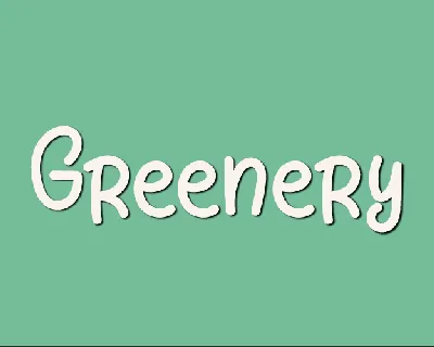 Greenery font