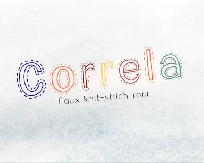 Correla stitch font