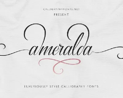 Ameralda Luxurious Calligraphy Script font