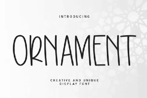 Ornament Display font