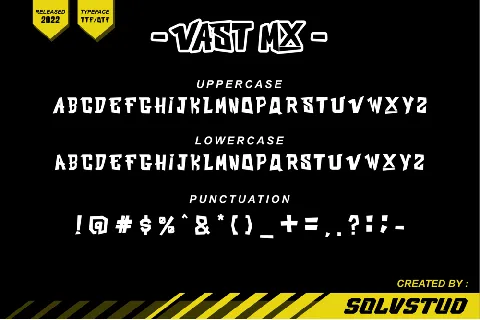 VAST MX font
