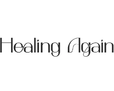 Healing Again font