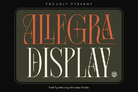 Allegra Display font