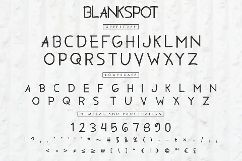 Blankspot Demo font