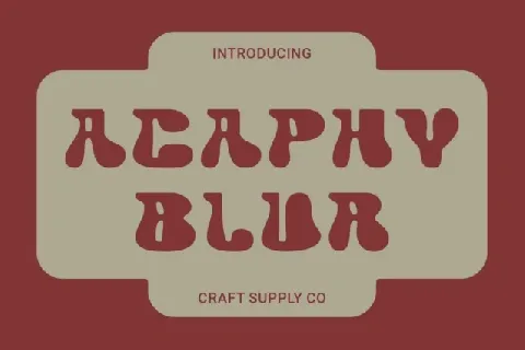 Acaphy Blur font