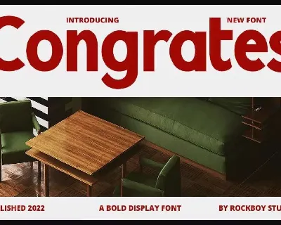 Congrats font