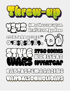 Throwup font