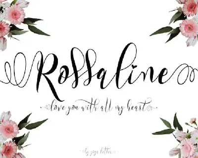 Rossaline Calligraphy font