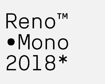 Reno Mono Free font