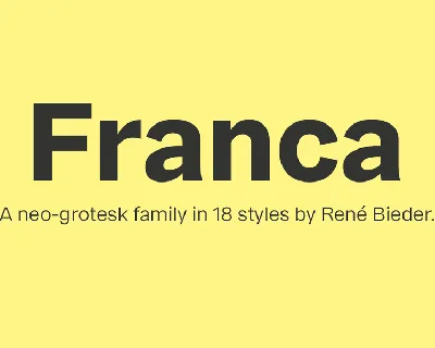 Franca Family font