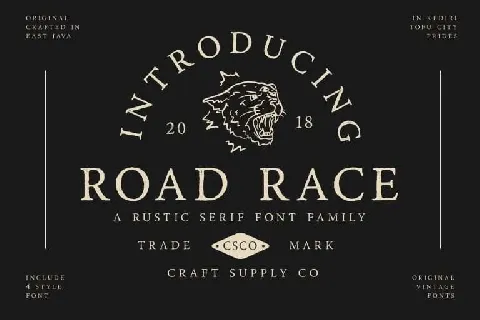 Road Race Typeface Free font