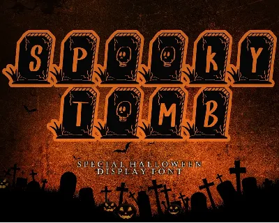 SPOOKY TOMB - Personal Use font