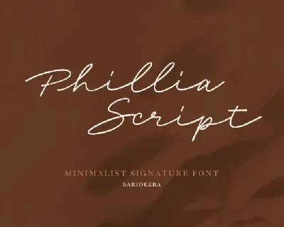 Phillia font