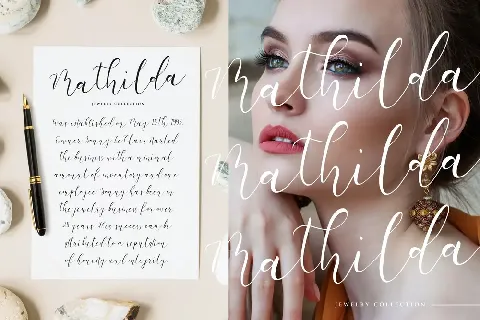 White Carley Calligraphy font
