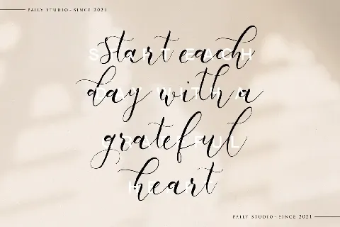 White Carley Calligraphy font