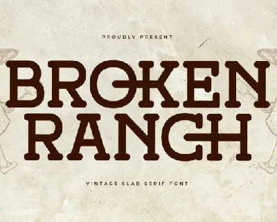 Broken Ranch font
