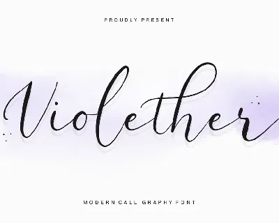 Violether Calligraphy font