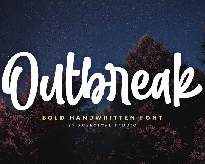 Outbreak Bold Handwritten font