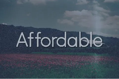 Affordable font