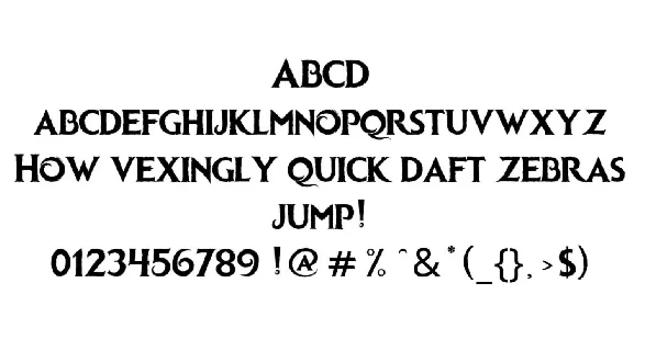 Frozen font