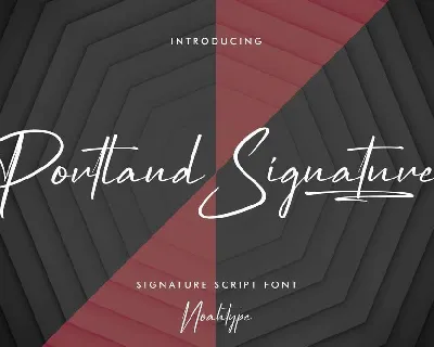 Portland Signature font