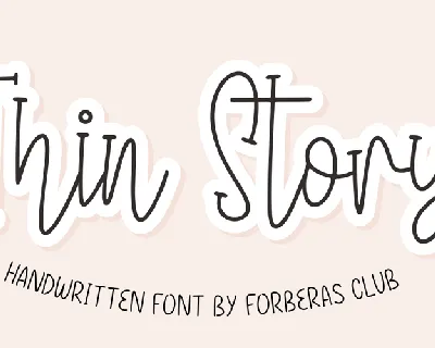 Thin Story Demo font