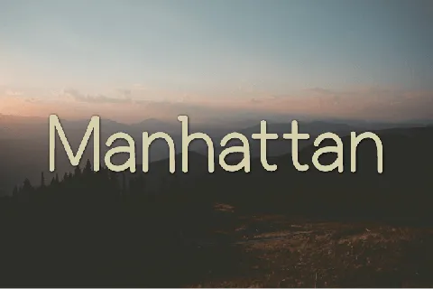 Manhattan font