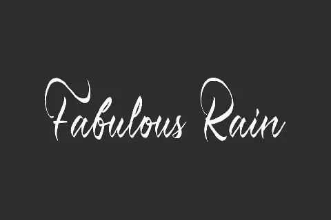 Fabulous Rain Demo font