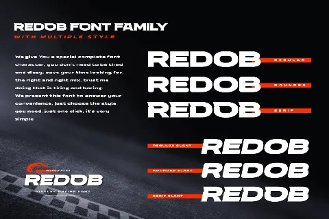 REDOB trial font