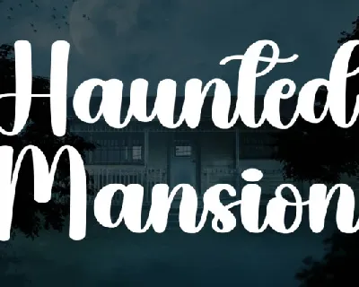 Haunted Mansion Script font