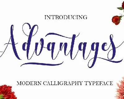 Advantages Calligraphy font