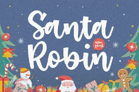 Santa Robin Modern Handbrushed font