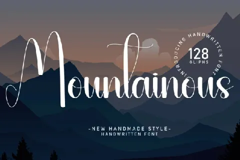 Mountainous Script font