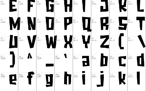 Jagged World font