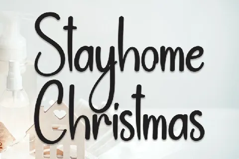 Stayhome Christmas Script font