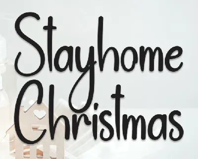 Stayhome Christmas Script font