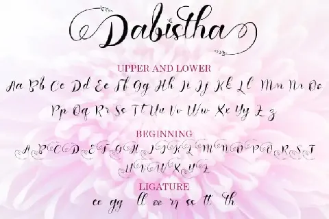 Dabistha Calligraphy font