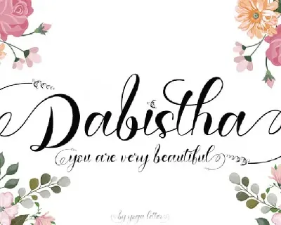 Dabistha Calligraphy font