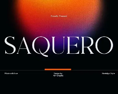 Saquero font