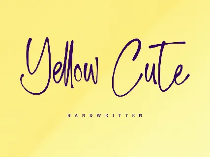 Yellow Cute font