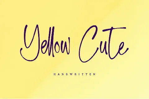 Yellow Cute font