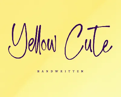 Yellow Cute font