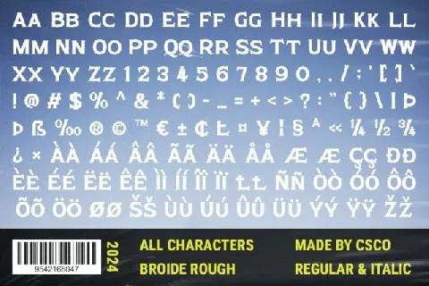 Broide Rough font