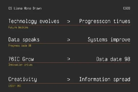CS Liona Mono Drawn font