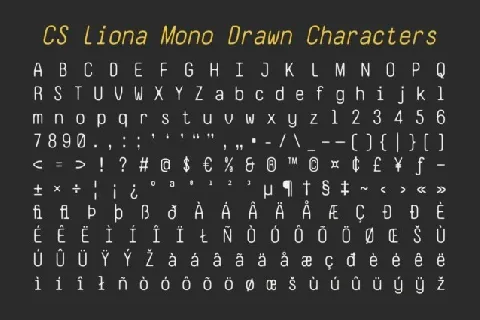 CS Liona Mono Drawn font