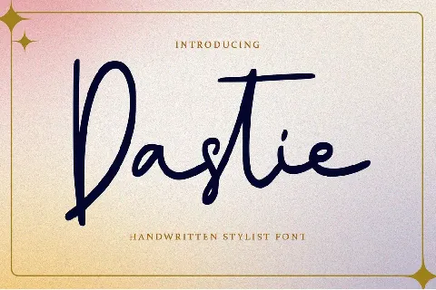 Dastie - Personal Use font