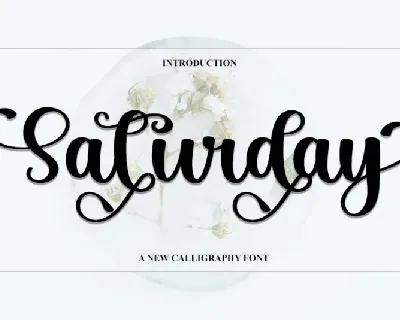 Saturday Calligraphy font