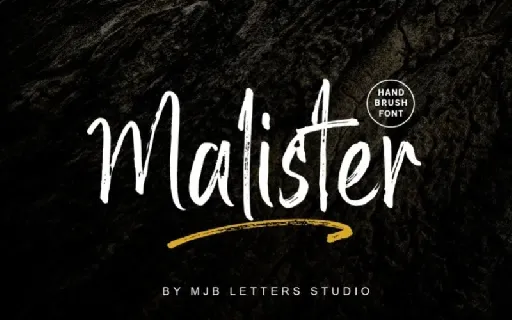 Malister Brush font