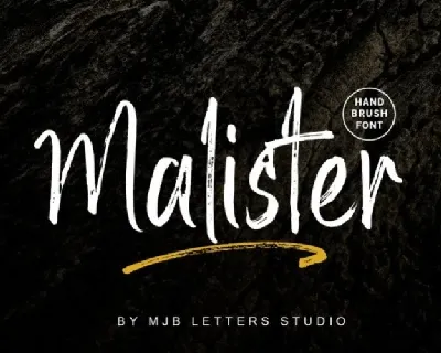 Malister Brush font